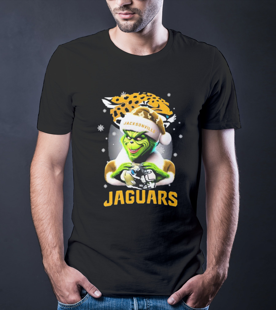 Santa Grinch Jacksonville Jaguars Merry Christmas T-Shirt