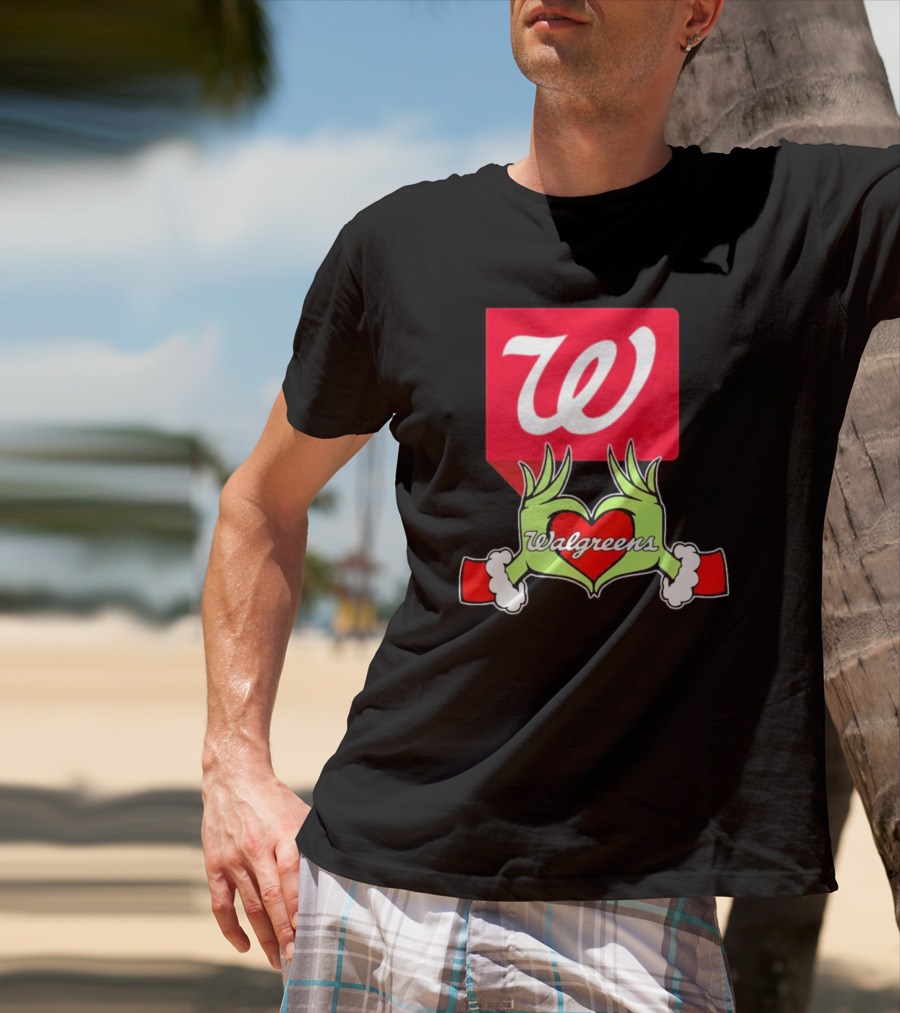 The Grinch Hand Heart Walgreens Christmas T-Shirt