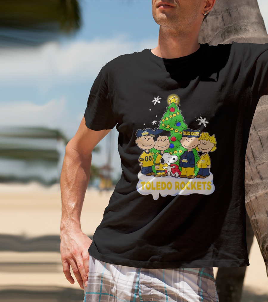 Peanuts Characters Toledo Rockets Christmas Tree T-Shirt