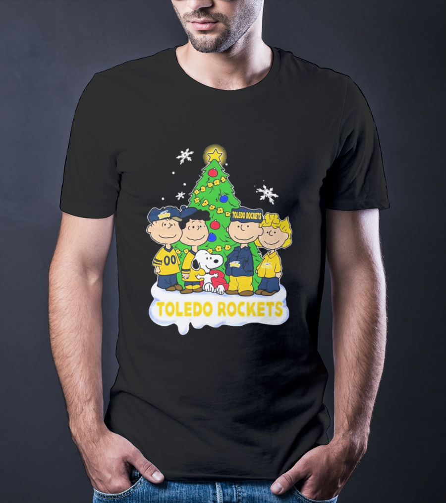 Peanuts Characters Toledo Rockets Christmas Tree T-Shirt