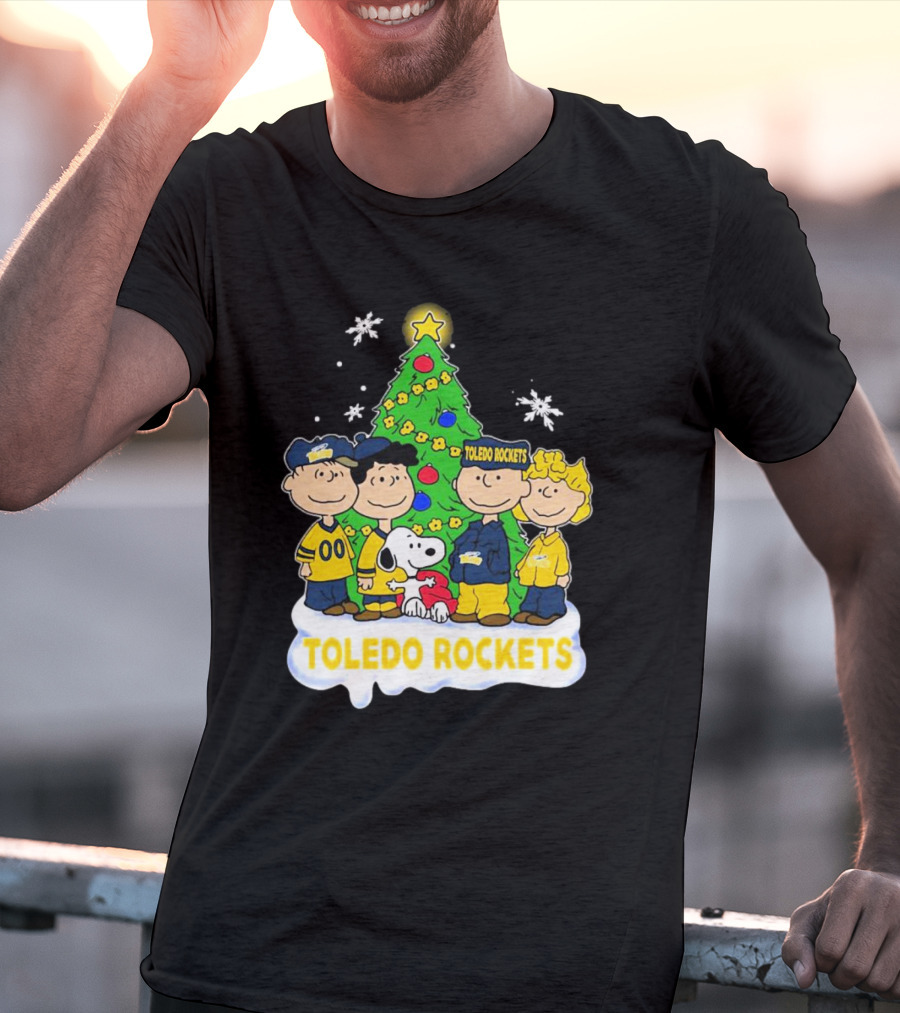 Peanuts Characters Toledo Rockets Christmas Tree T-Shirt