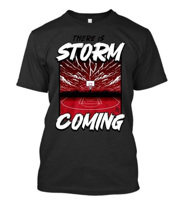 Athletelogos There Is A Storm Coming Basketball Court Thunderous Sky T-Shirt