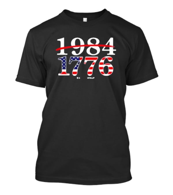 America 1984 1776 Patriotic Theme T-Shirt