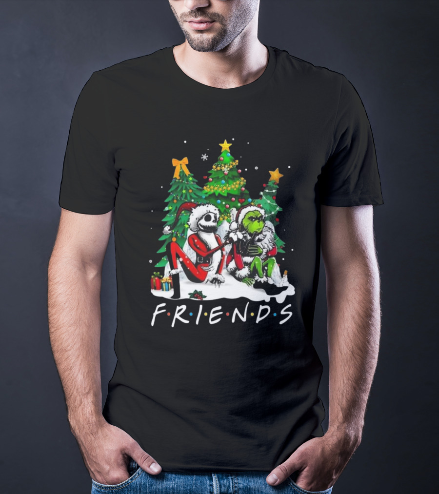Friends Grinch Christmas Jack Santa Tree T-Shirt