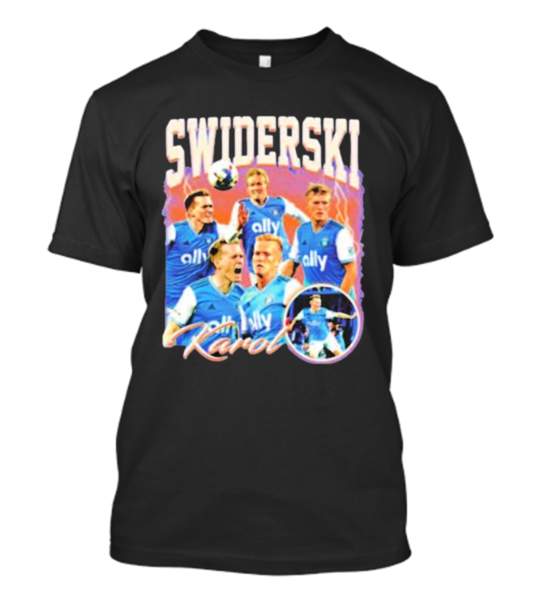 Karol Swiderski Ally Soccer Celebration Montage T-Shirt