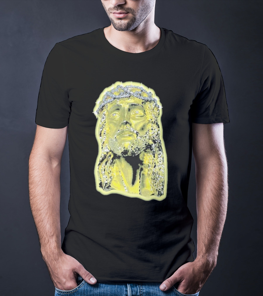 Jesus Piece Gold Diamond Crown Of Thorns Iconic Christian T-Shirt