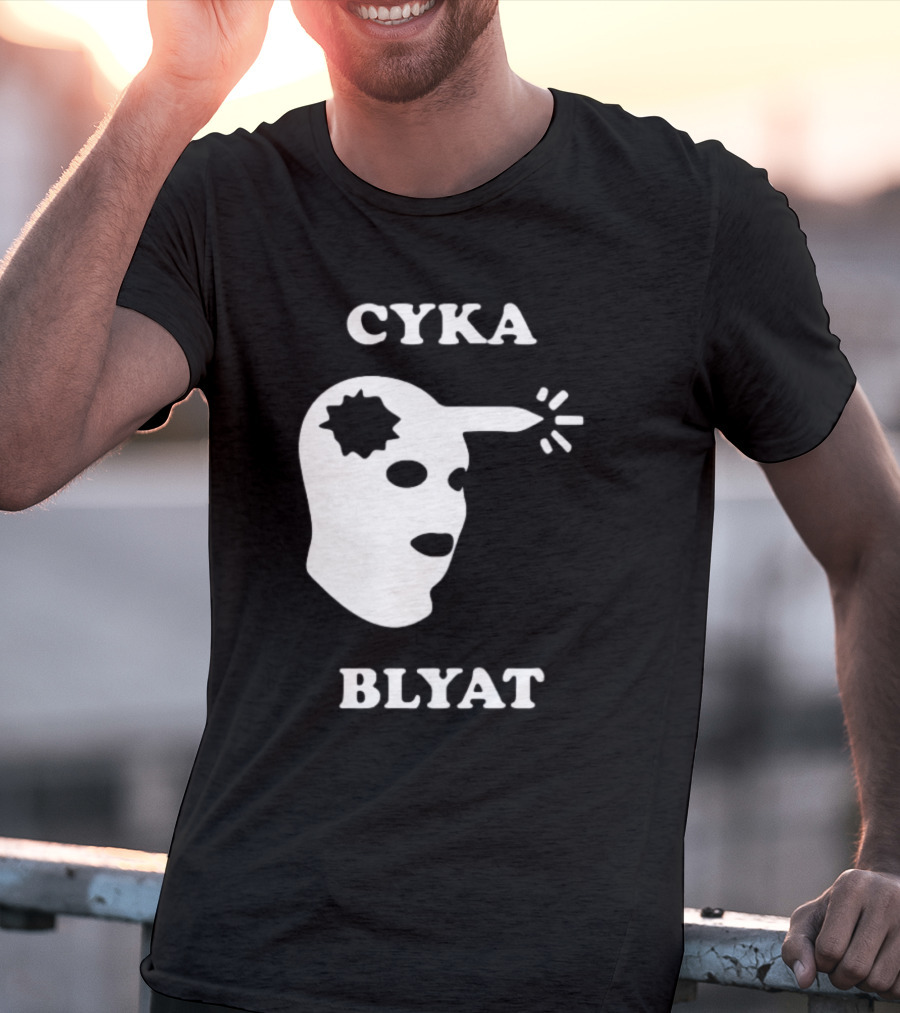 CYKA BLYAT Mask Bullet Headshot T-Shirt