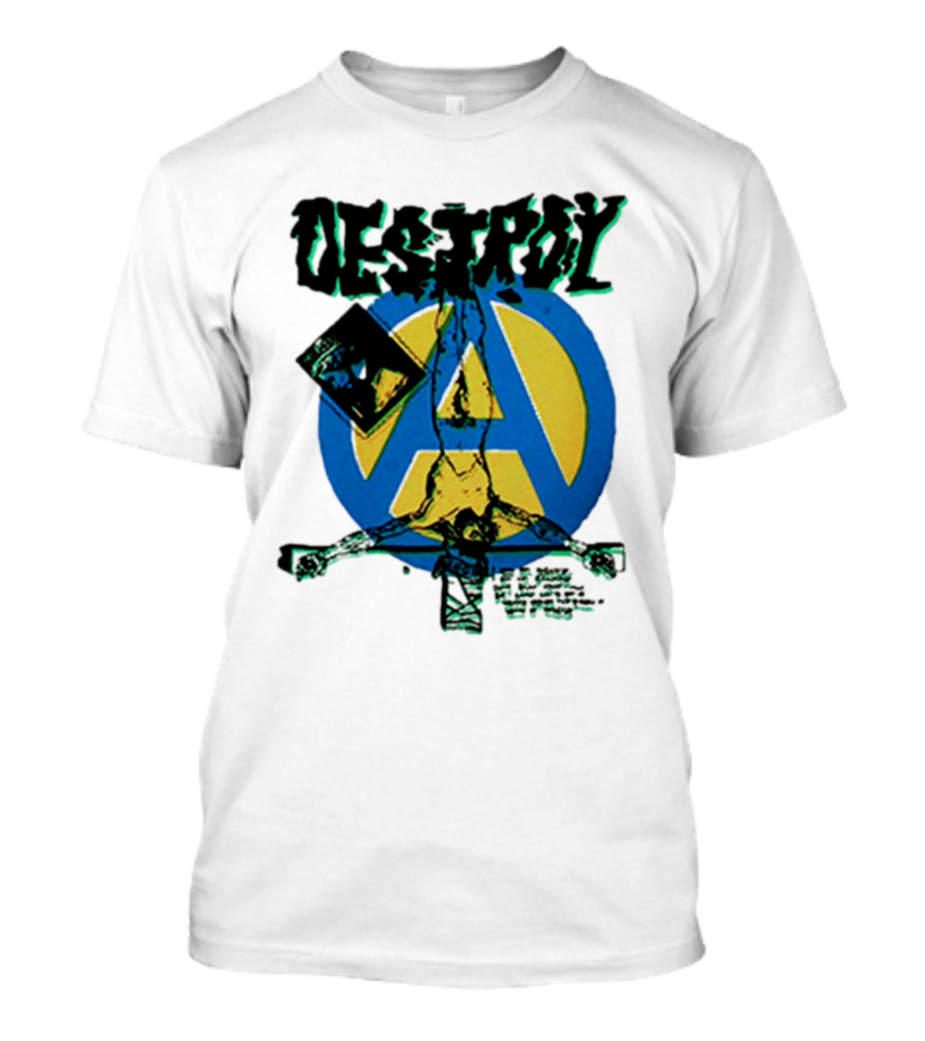 Destroy Anarchy Jesus Seditionaries Fashion Vintage Icon Punk Aesthetic T-Shirt