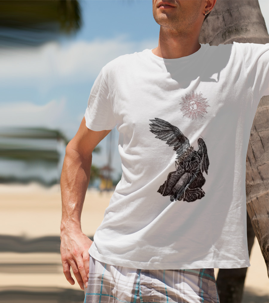 Angel And Skull Sun By Micah Ulrich T-Shirt