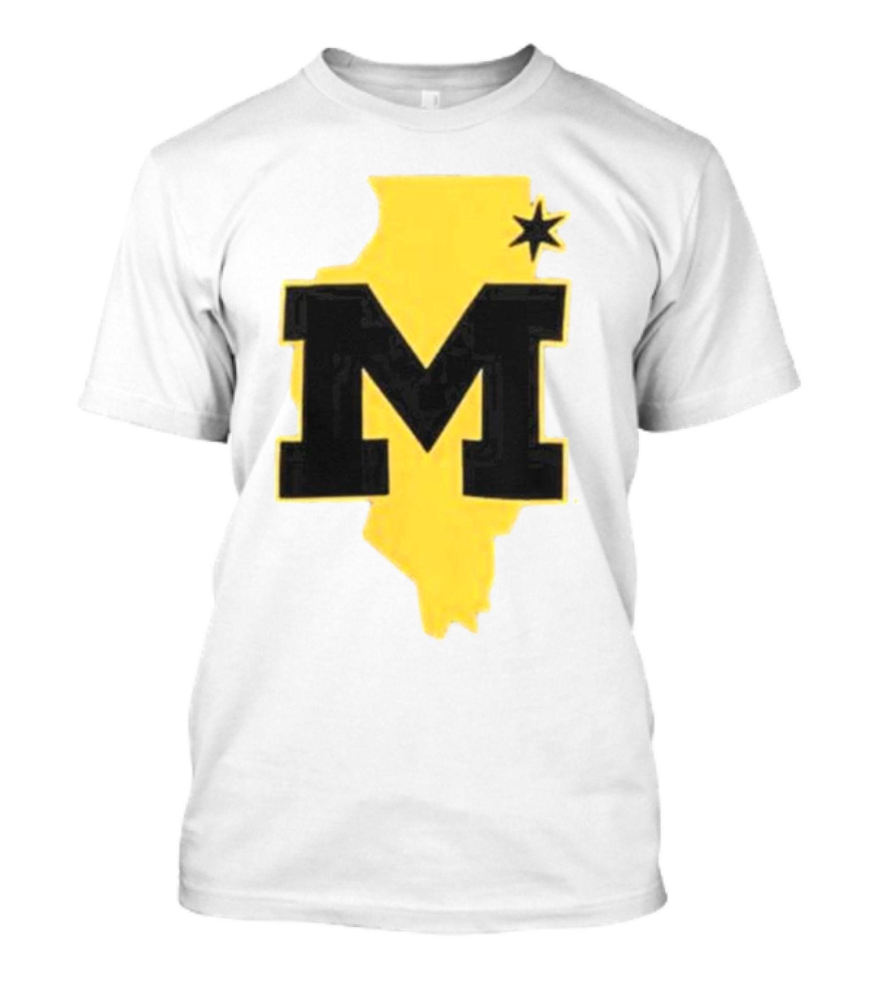 University Of Michigan M Den Pop-Up Chicago Map T-Shirt