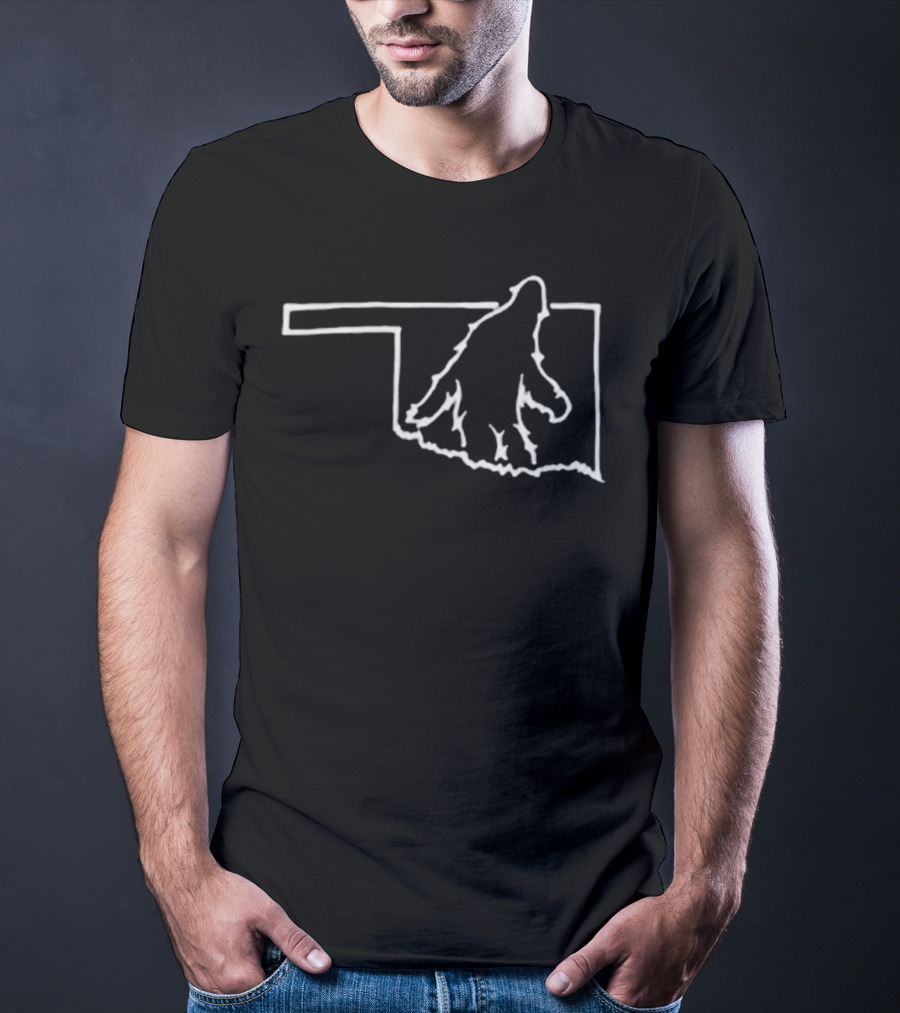 Reservation Dogs Bigfoot Oklahoma Outline Cheese Lane Factor T-Shirt