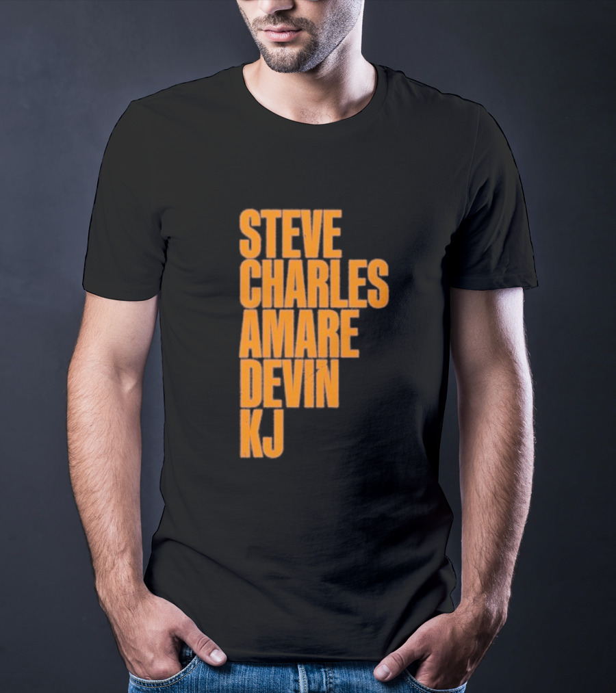 Steve Charles Amare Devin KJ Basketball Legends T-Shirt