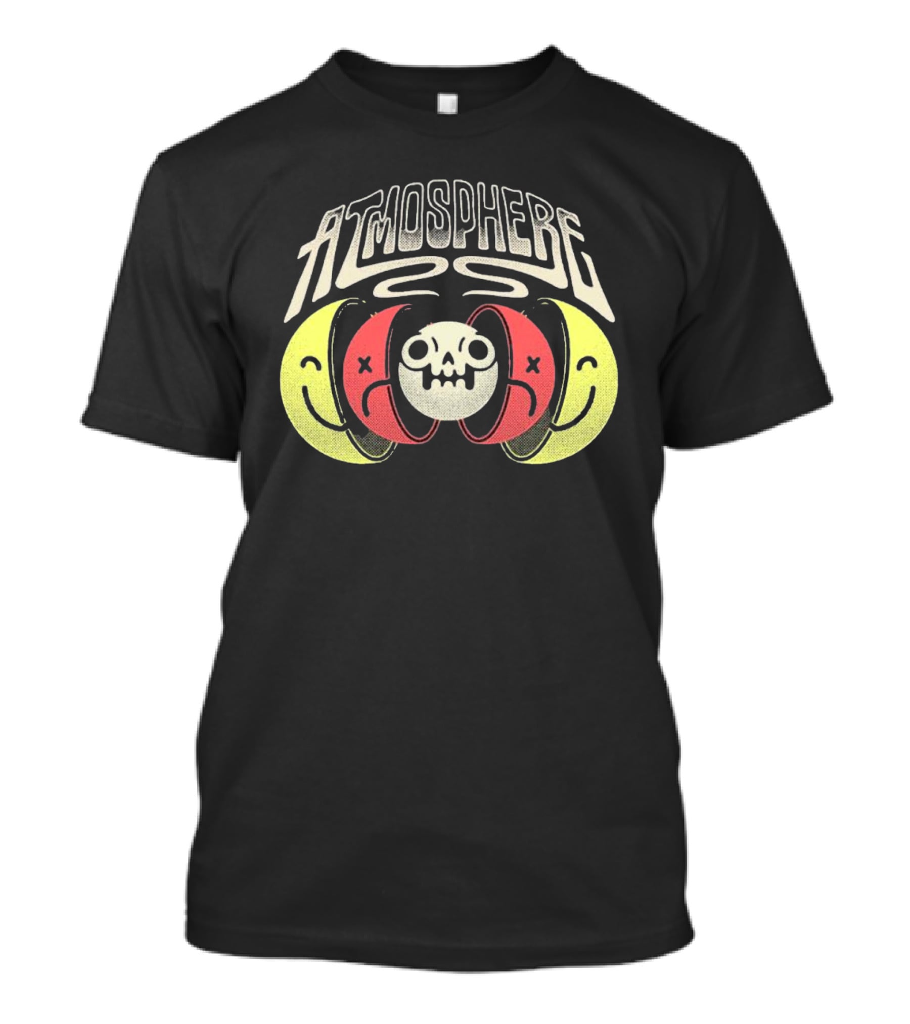 Atmosphere Split Personalities Skull And Smiley Faces T-Shirt