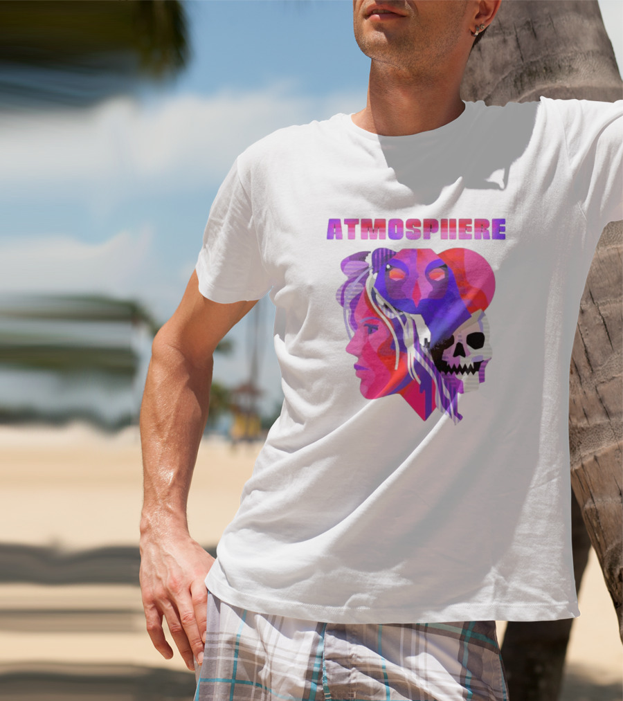 Atmosphere TDBH Colorful Faces And Skull T-Shirt