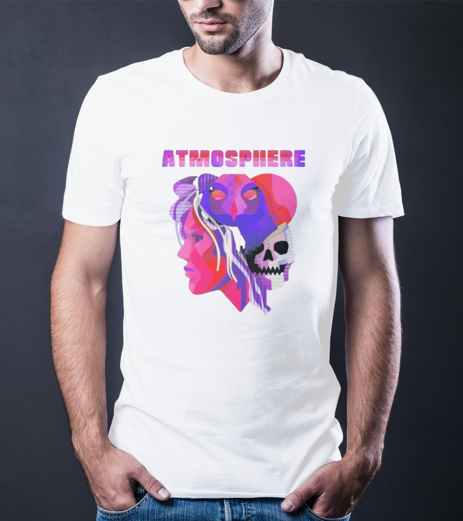 Atmosphere TDBH Colorful Faces And Skull T-Shirt