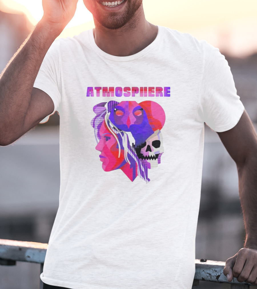 Atmosphere TDBH Colorful Faces And Skull T-Shirt