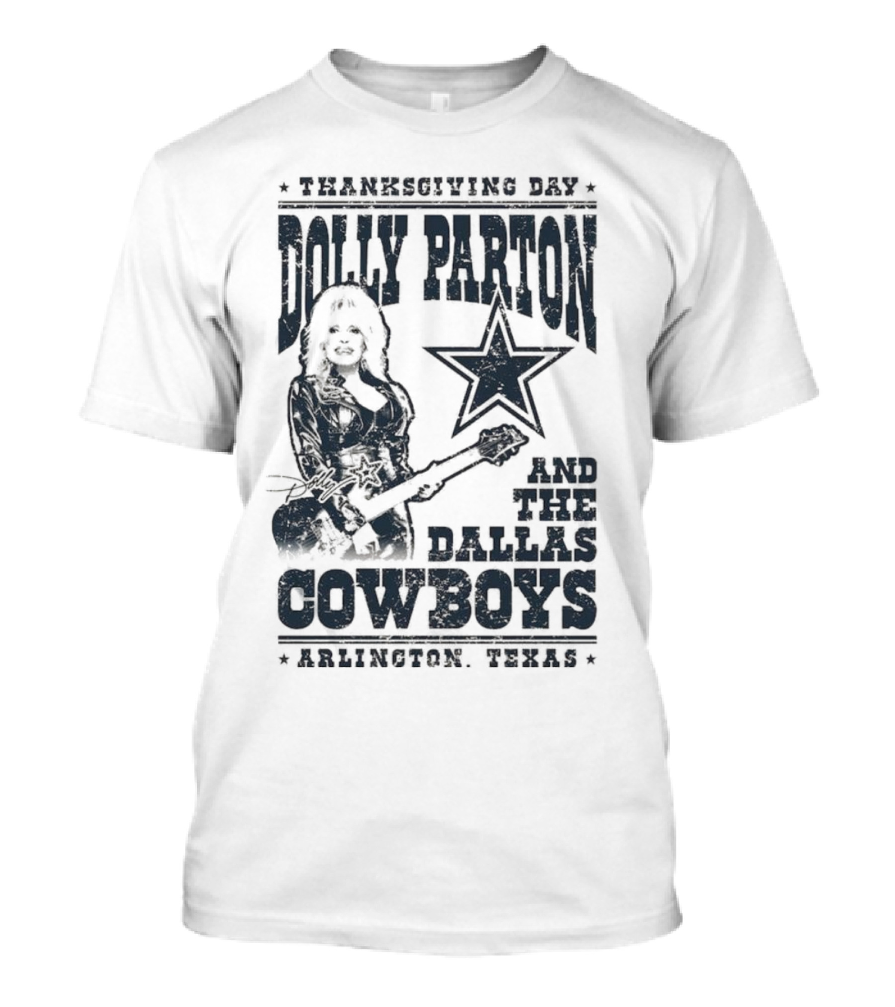 Thanksgiving Day Dolly Parton And The Dallas Cowboys Arlington Texas T-Shirt