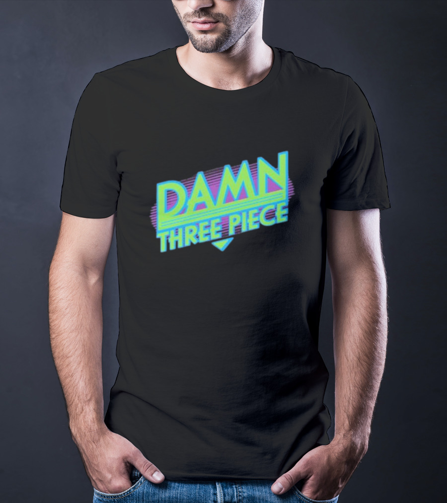 Damn Three Piece Retro Neon T-Shirt