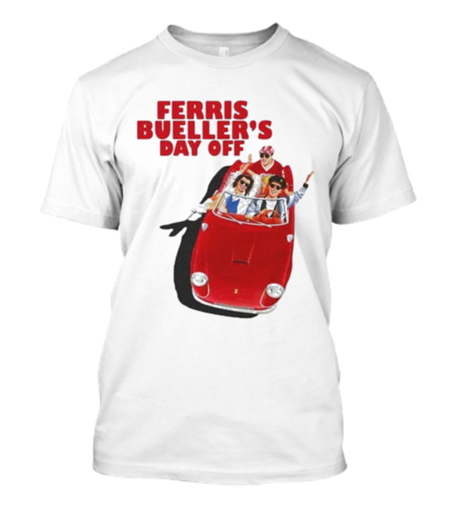 Ferris Bueller's Day Off Red Convertible Ride T-Shirt