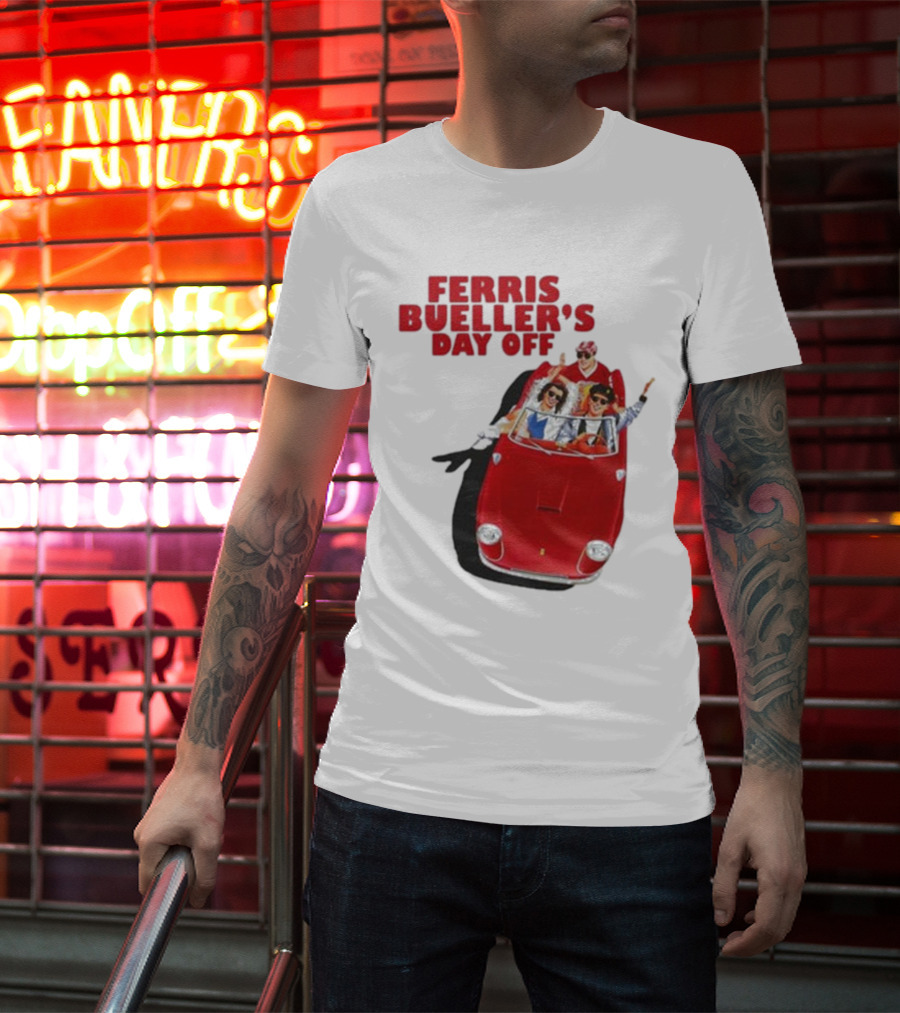 Ferris Bueller's Day Off Red Convertible Ride T-Shirt