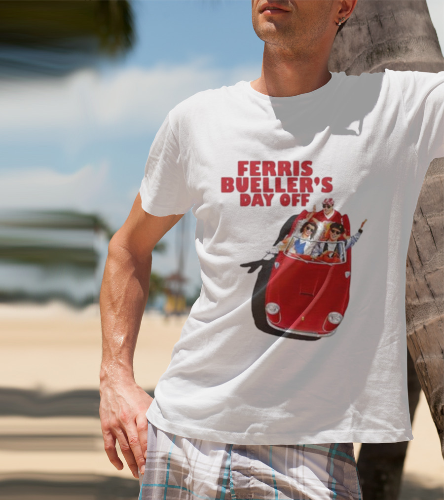 Ferris Bueller's Day Off Red Convertible Ride T-Shirt