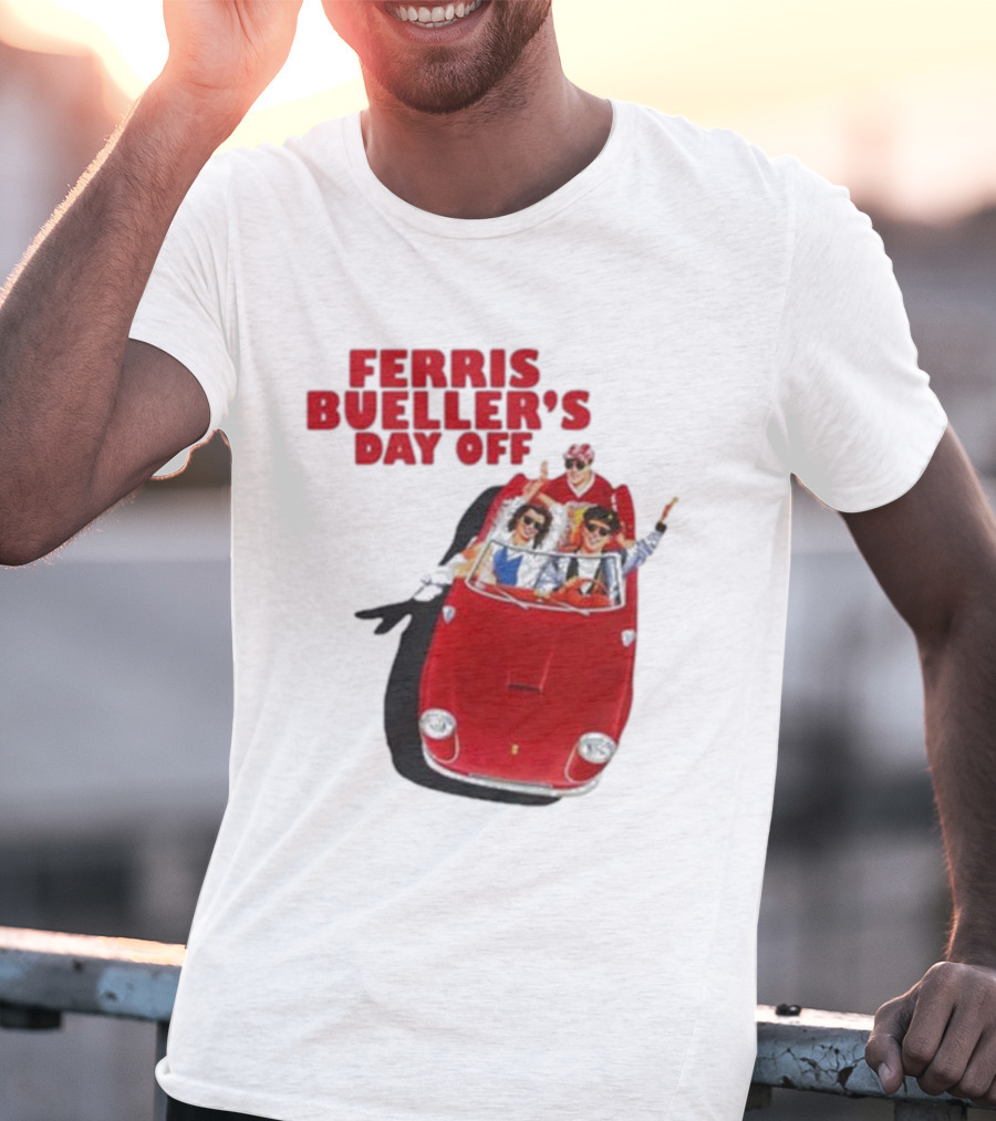 Ferris Bueller's Day Off Red Convertible Ride T-Shirt