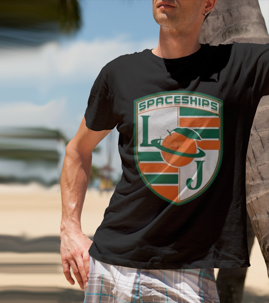 Larry June Spaceships LJ Badge Merch Clothing Store T-Shirt