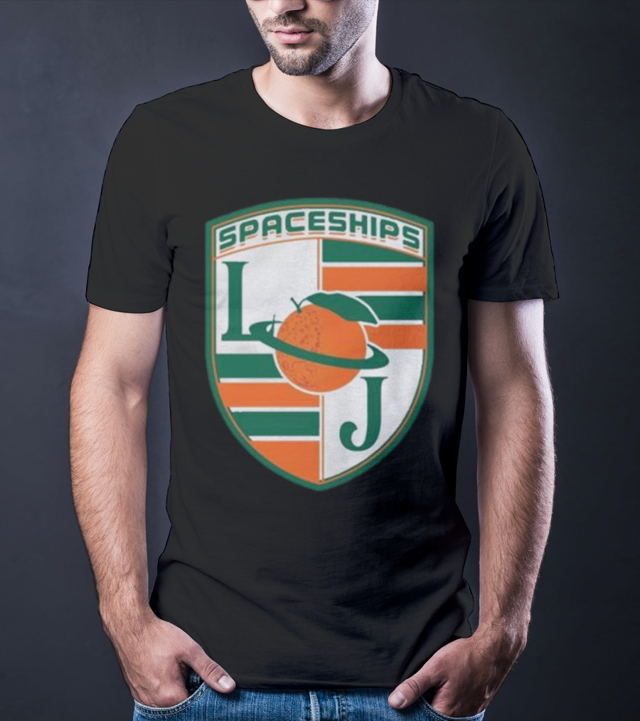 Larry June Spaceships LJ Badge Merch Clothing Store T-Shirt