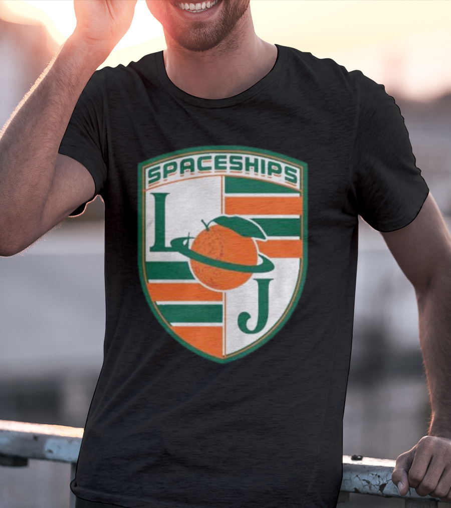 Larry June Spaceships LJ Badge Merch Clothing Store T-Shirt