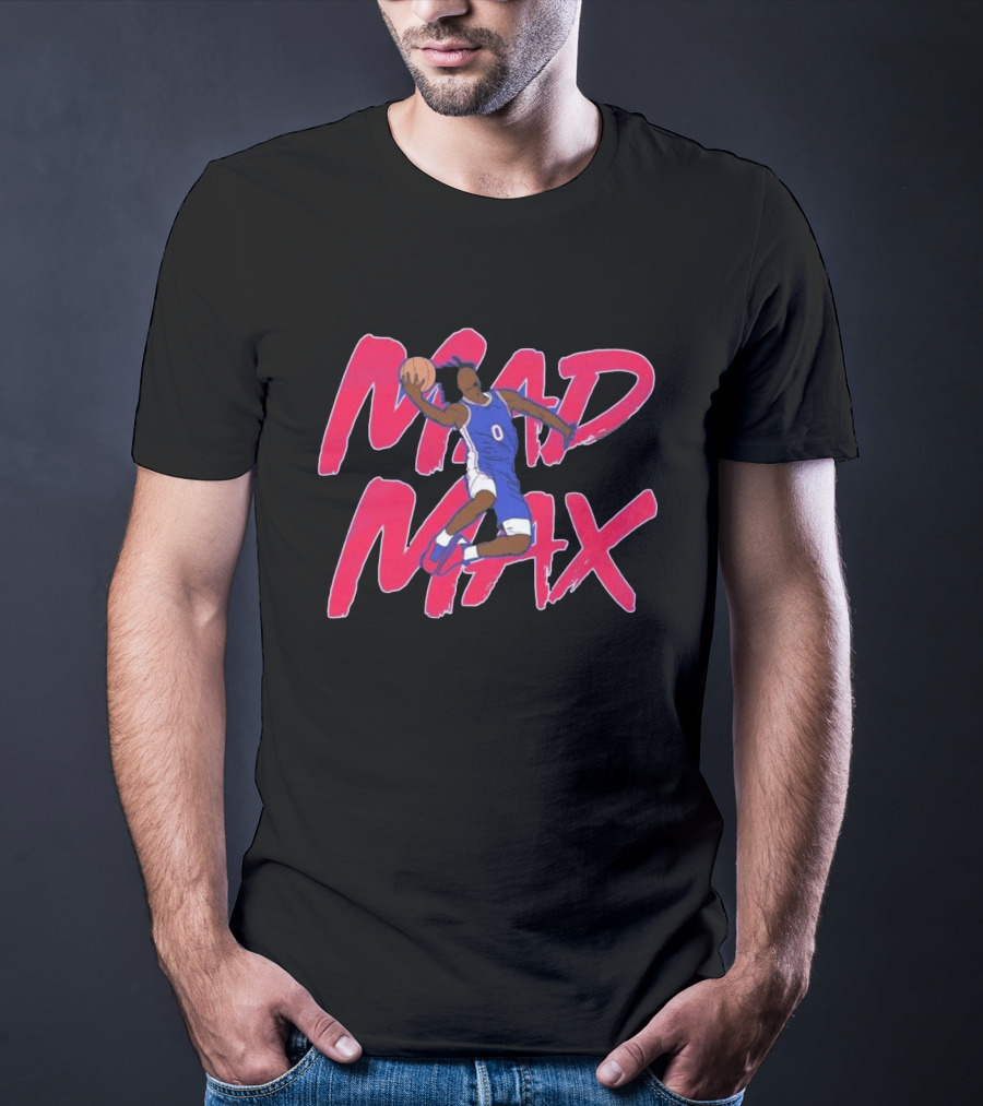 Mad Max Basketball Player Dunking With Ball In Hand T-Shirt
