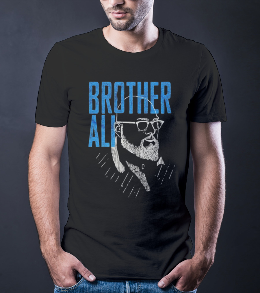 Brother Ali Line Art Portrait With Glasses And Beard T-Shirt