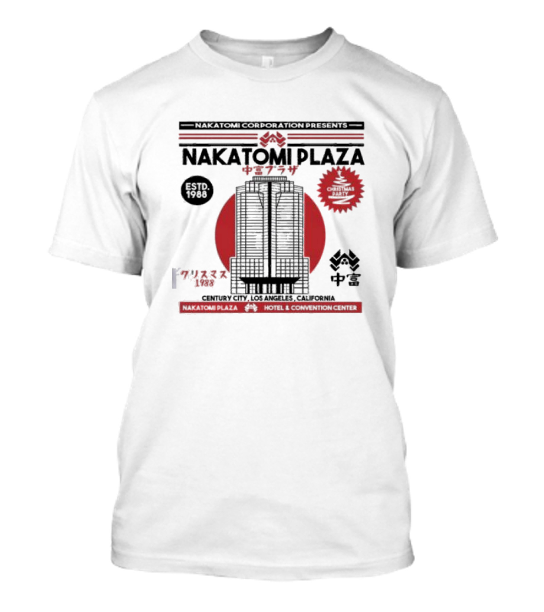 Nakatomi Plaza Century City Los Angeles California Christmas 1988 T-Shirt