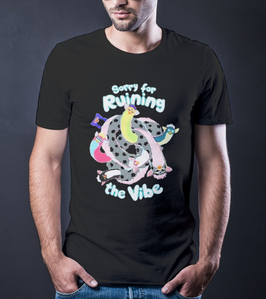 Sorry For Ruining The Vibe Pastel Ferret Spiral T-Shirt