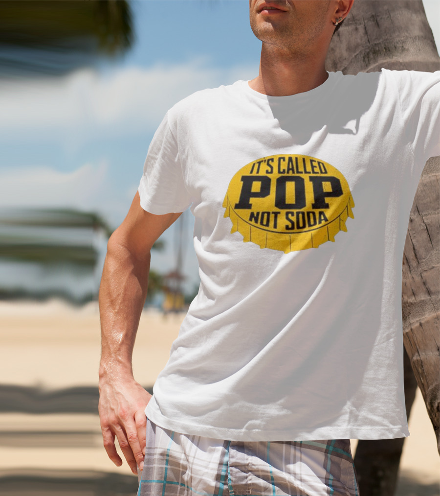 It's Called Pop Not Soda Yellow Bottle Cap T-Shirt