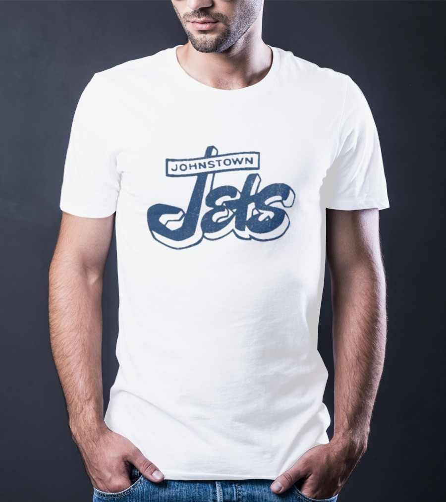 Johnstown Jets Hockey 1950s Retro Script T-Shirt