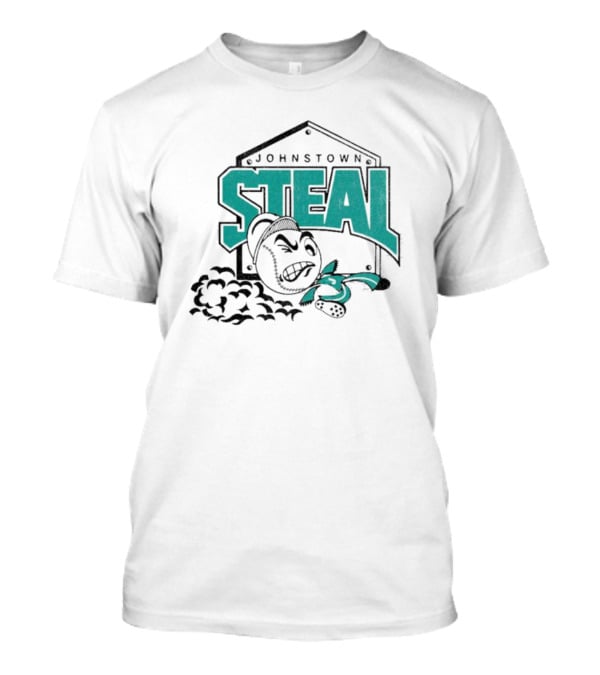 Johnstown Steal Baseball Running Baseball Character T-Shirt