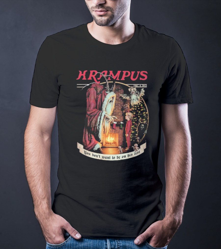 Krampus You Don't Want To Be On His List Christmas Scene T-Shirt