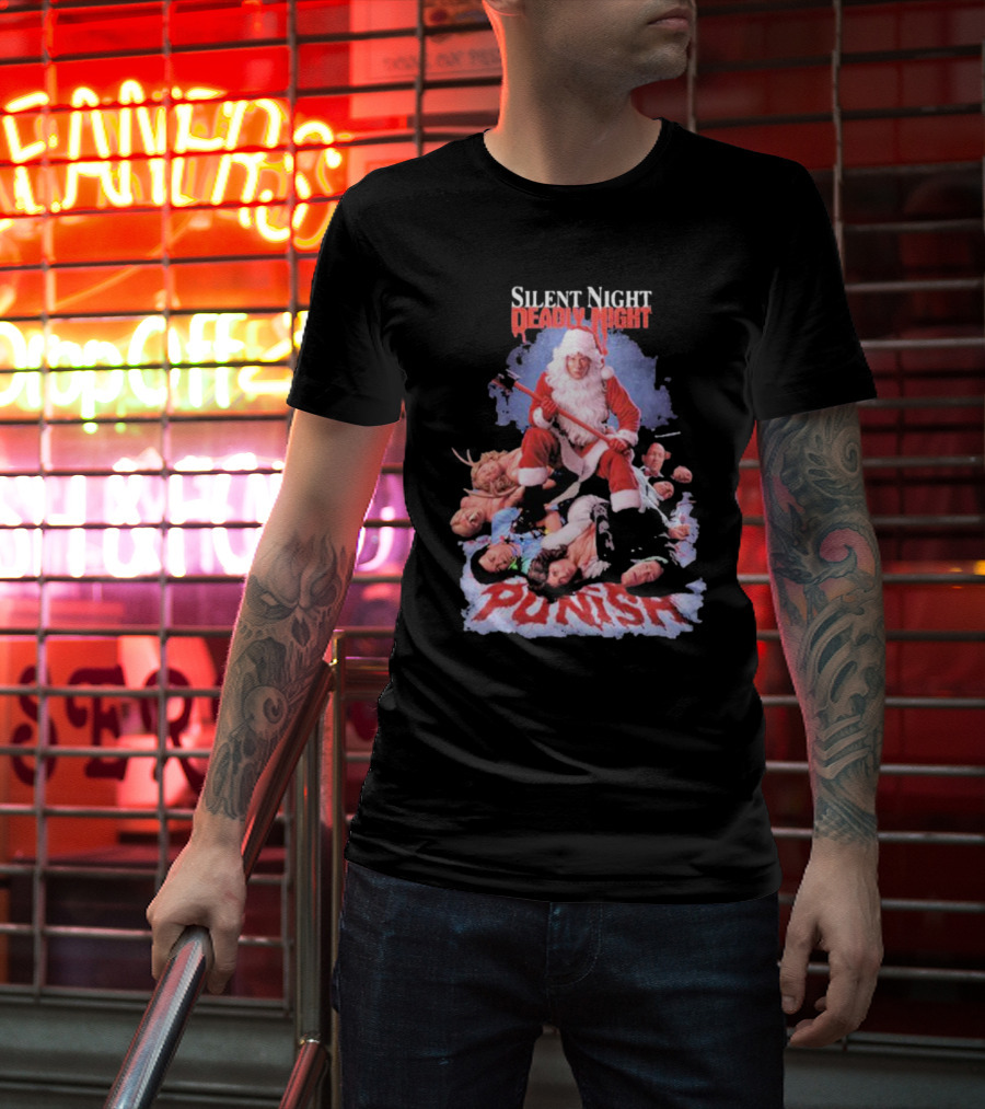 Silent Night Deadly Night Santa Punish Punishment Is Good T-Shirt