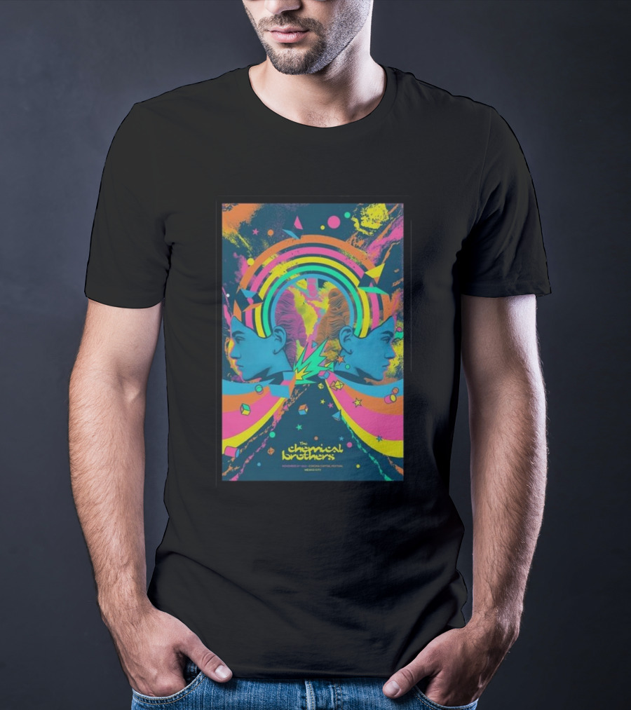 The Chemical Brothers Electropical Psychedelic Art November 19 Rainbow Explosion T-Shirt