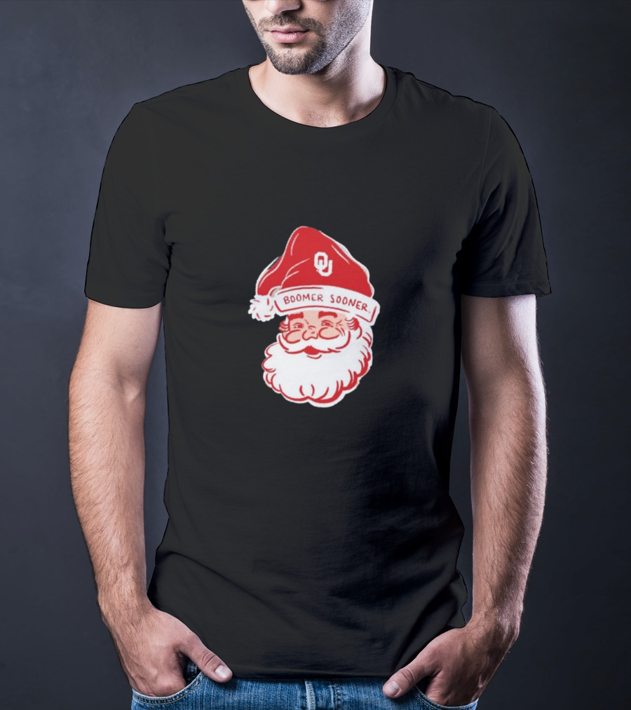 Boomer Sooner Santa Claus Christmas OU T-Shirt