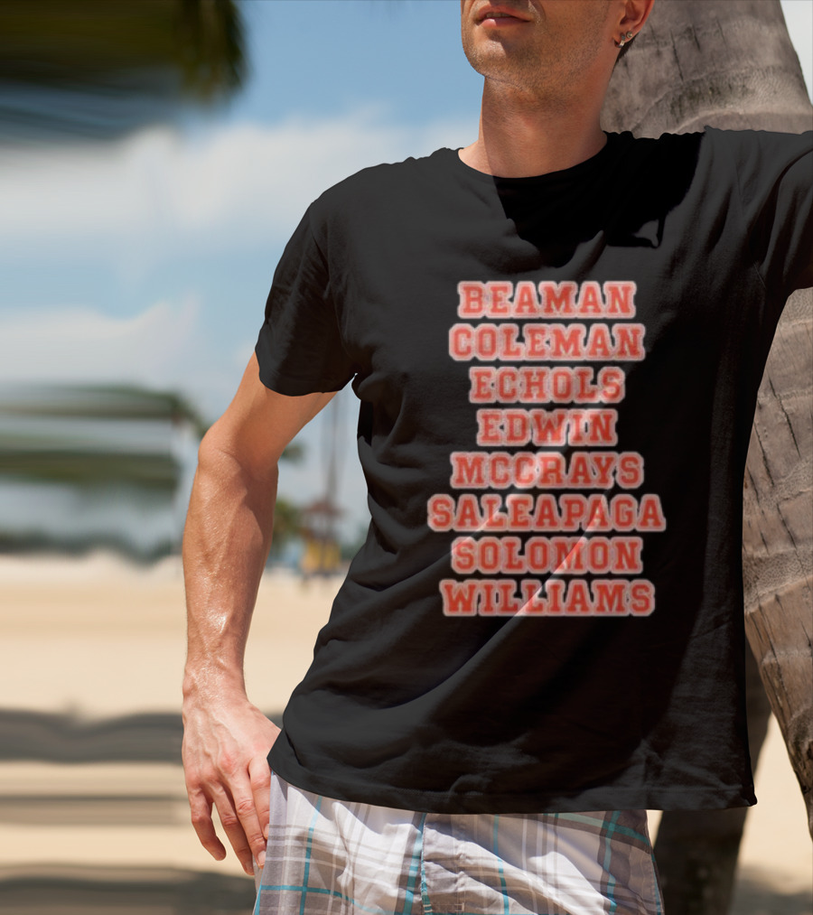 Beaman Coleman Echols Edwin McCray Saleapaga Solomon Williams Sports Legacy T-Shirt