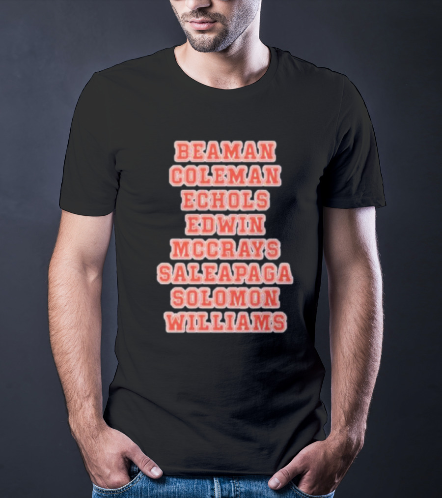Beaman Coleman Echols Edwin McCray Saleapaga Solomon Williams Sports Legacy T-Shirt