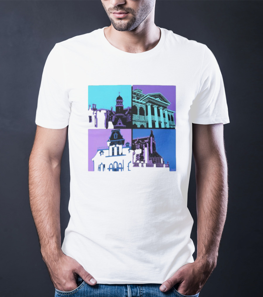 The Four Mansions Haunted Attraction Icons T-Shirt