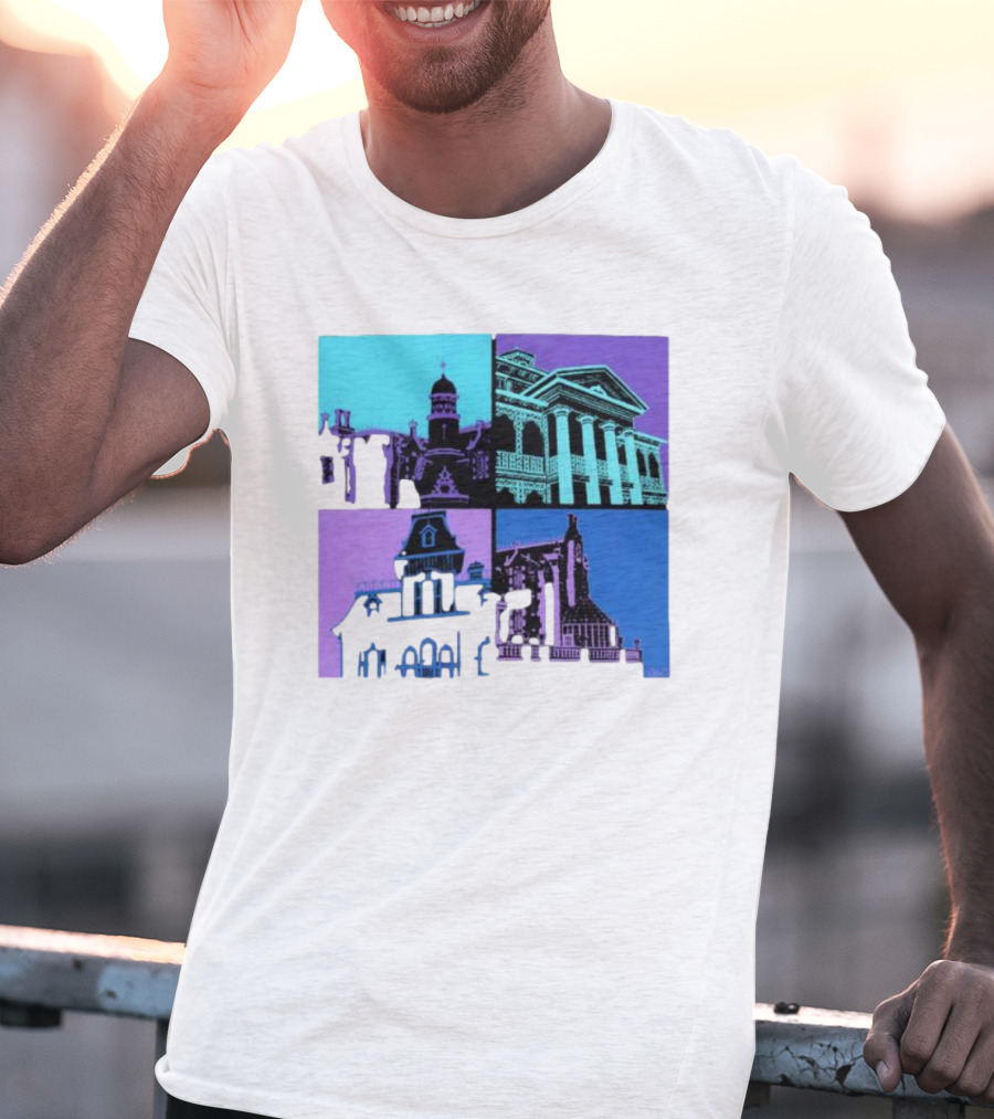 The Four Mansions Haunted Attraction Icons T-Shirt