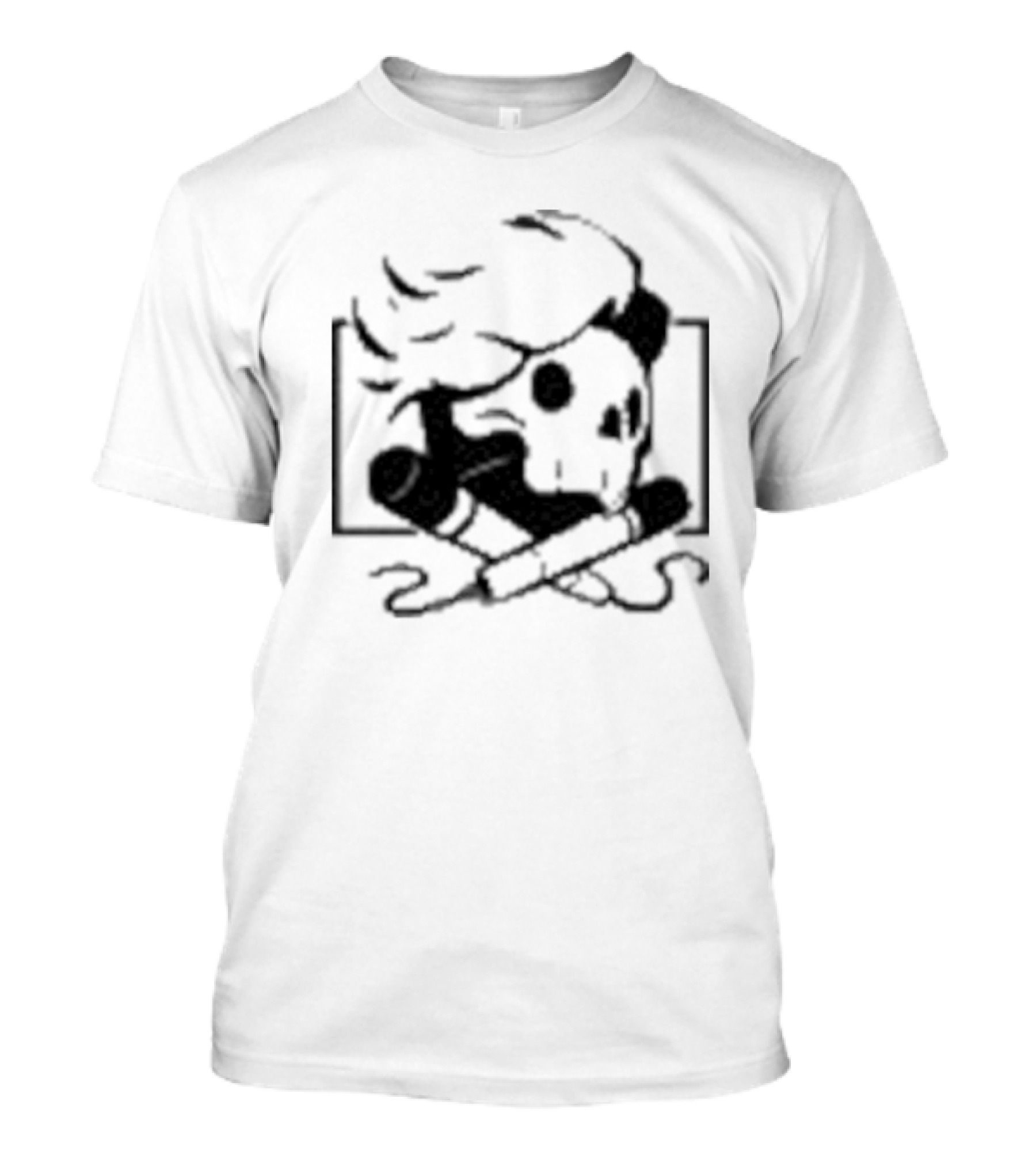Danielrustage Skull Microphone Crossbones T-Shirt