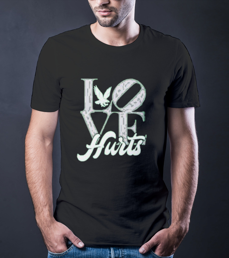 Love Hurts With Eagle Icon T-Shirt