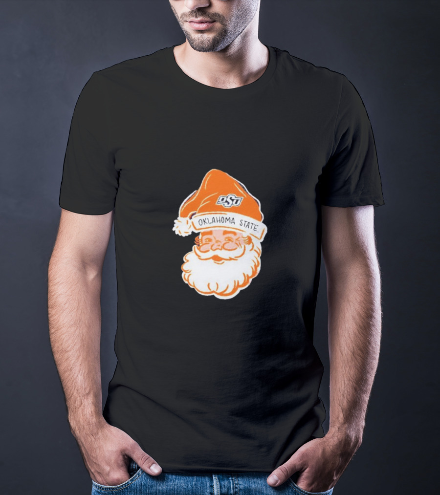 Oklahoma State Cowboys Santa Claus Christmas OSU Logo Hat T-Shirt