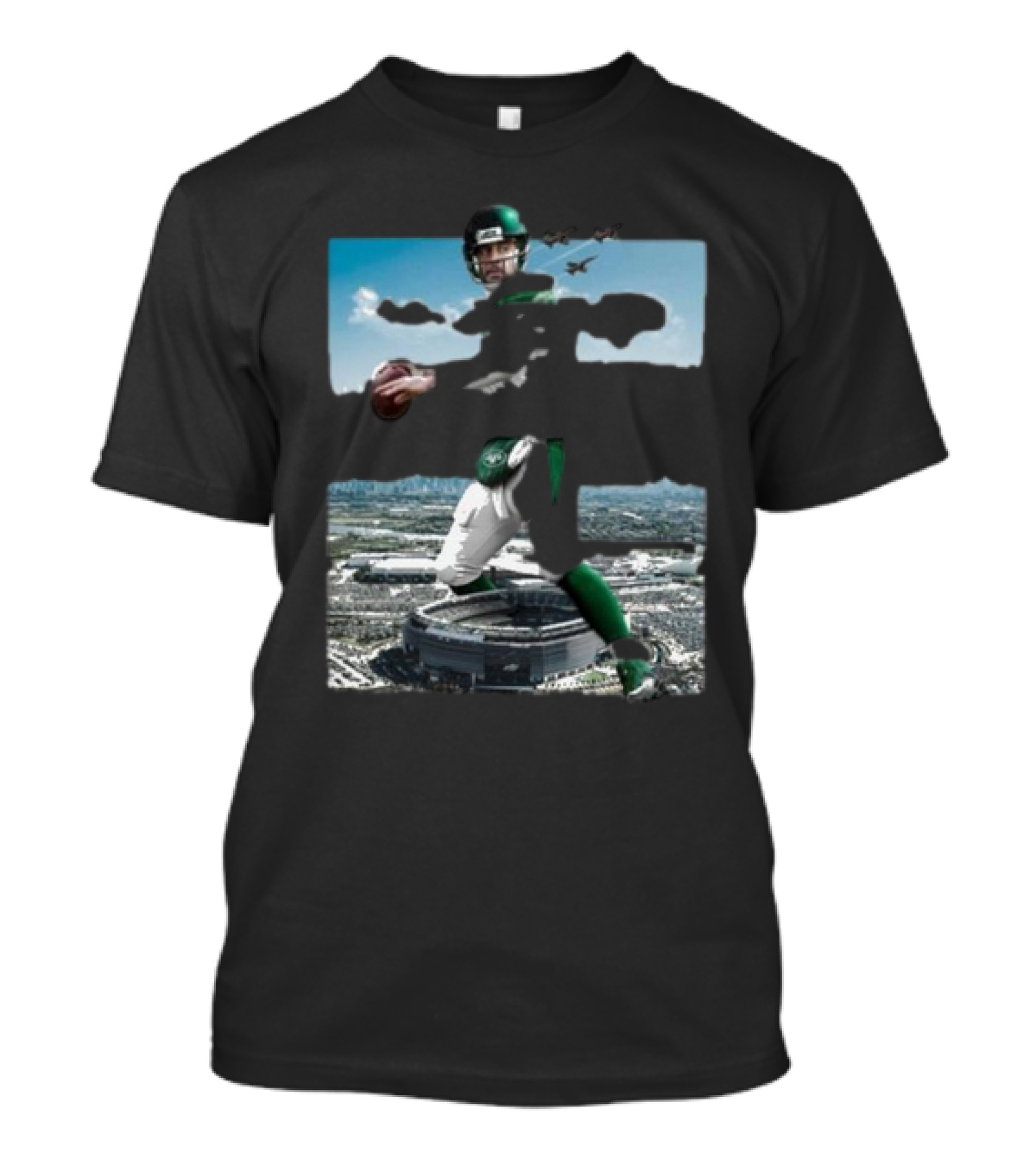 Philadelphia Eagles Mr Rogers Huge And Eagles Stadium Jets Football T-Shirt