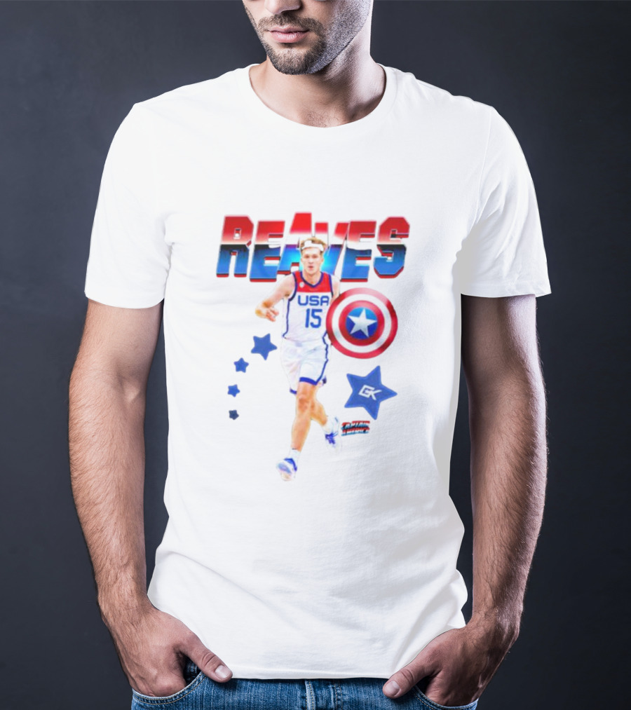 Reaves USA 15 Captain America Shield Sports Stars T-Shirt