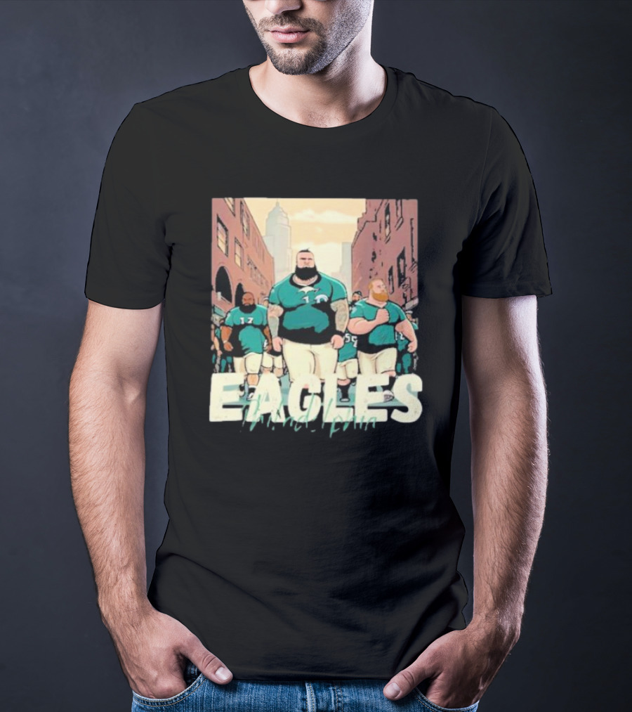 Eagles Philadelphia Players Strolling In City Streets T-Shirt